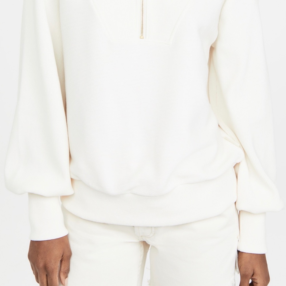 Cream Quarter-Zip Pullover - image 2